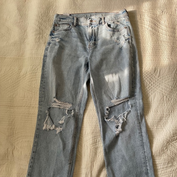 AMERICAN EAGLE OUTFITTERS destructive size 8 long jeans - Picture 2 of 6